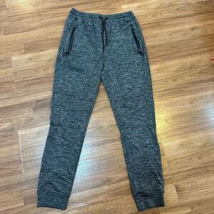 Burnside Jogger Sweatpants Drawstring Gray and Black | Men Size Medium